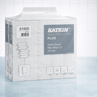 Katrin Plus Non-Stop L3 - white 3ply (2250 towels per case) 61600