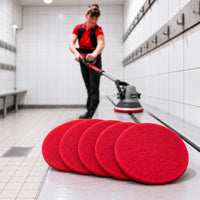 Motorscrubber Red Pad 8" (Pack of 5) MS1064
