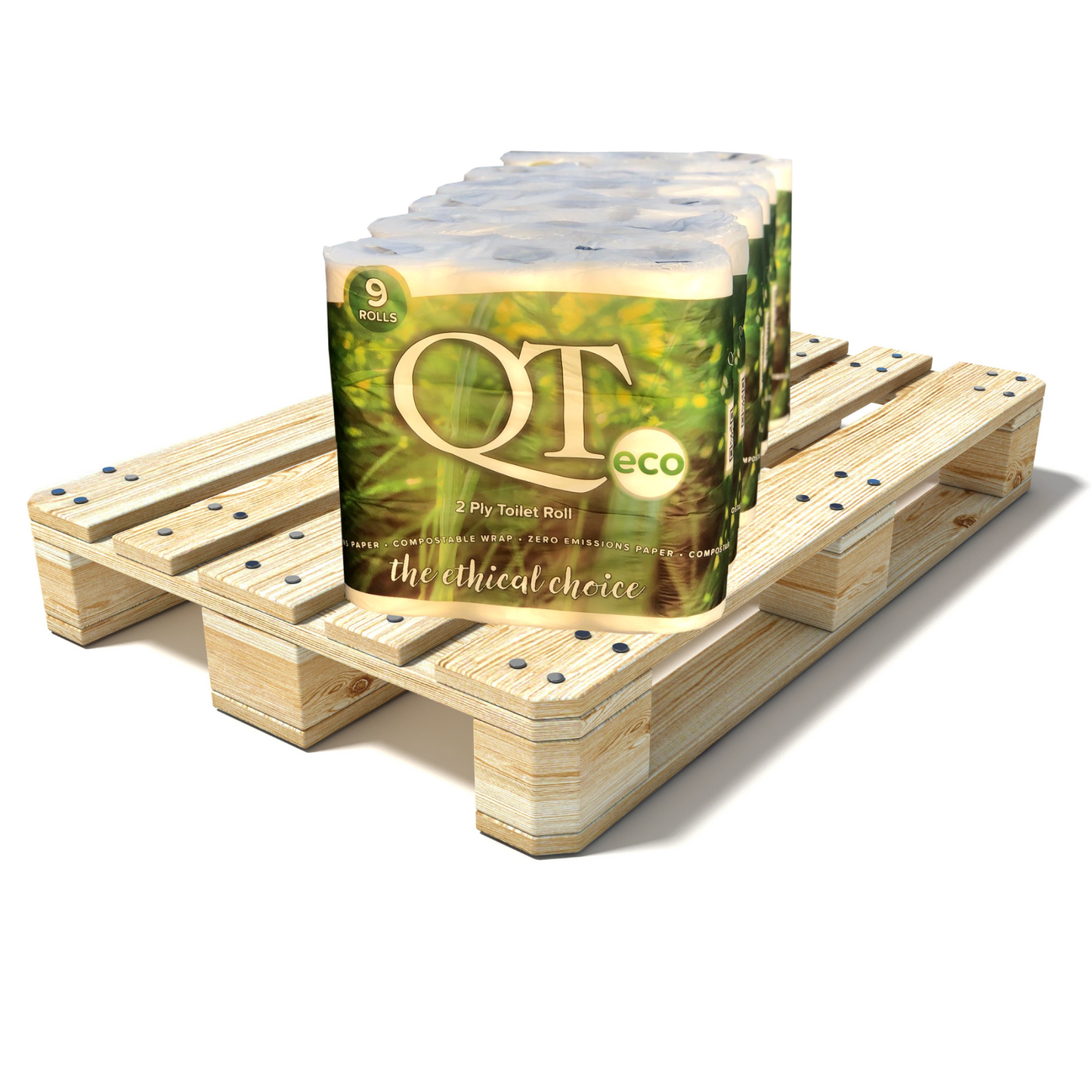 PALLET QT Eco Enviromentally Friendly Luxury 2ply Toilet Roll (36 Cases)