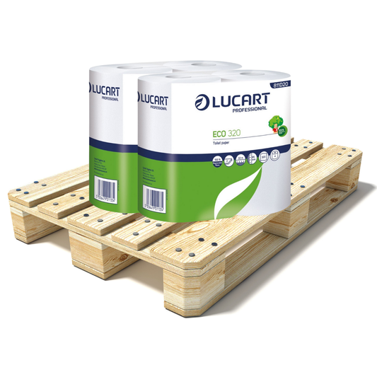 Pallet Lucart Recycled T/Rolls 2ply 28.8m 36/case (66 cases) 811D20E
