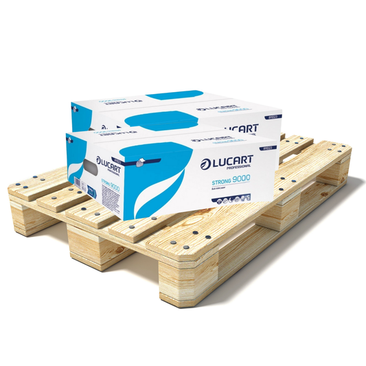 Pallet Lucart Pure Bulk Pack T/Tissue 2ply 9000sh/case (54 cases) 811D23