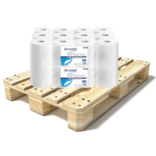 Pallet Lucart Pure Micro Jumbo T/Rolls 2ply 100m 24/case (55 cases) 812317