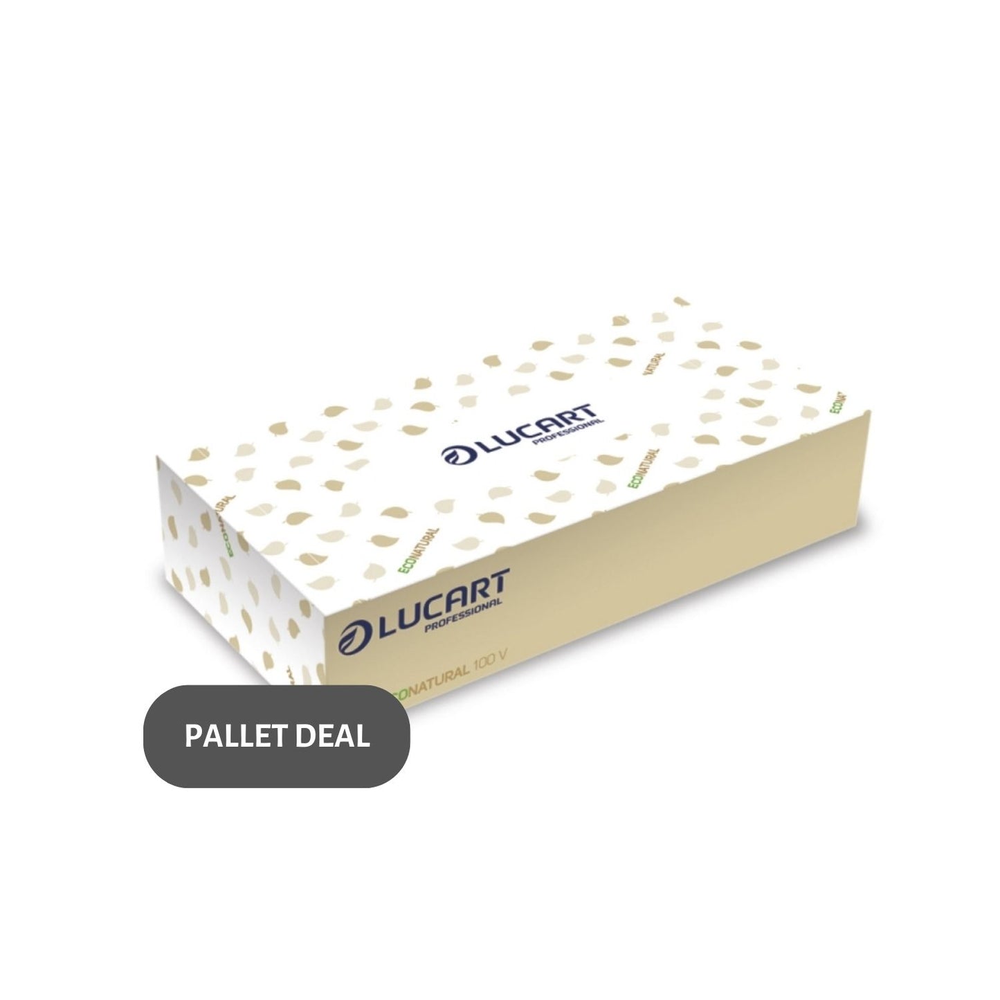 Pallet Lucart EcoNatural Oblong Facial Tissue 2ply 200x210mm 40x100sh (32 cases) 841073