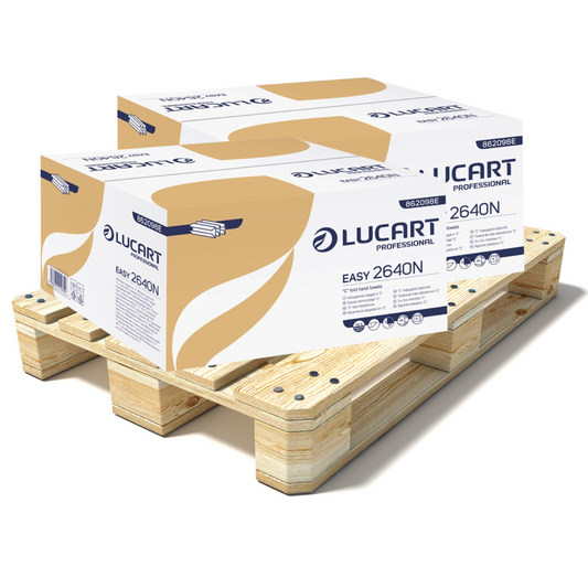 Pallet Lucart Natural Recycled C-Fold Hand Towel 1ply 310x220mm 2640/sh (80 cases) 862098E