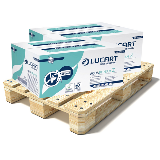 Pallet Lucart AquaStream Z-Fold Hand Towel 2ply 225x240mm 3000/sh (60 cases) 864018J