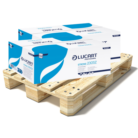 Pallet Lucart White Pure Z-Fold Hand Towel 2ply 240x206mm 3000/sh (60 cases) 864087