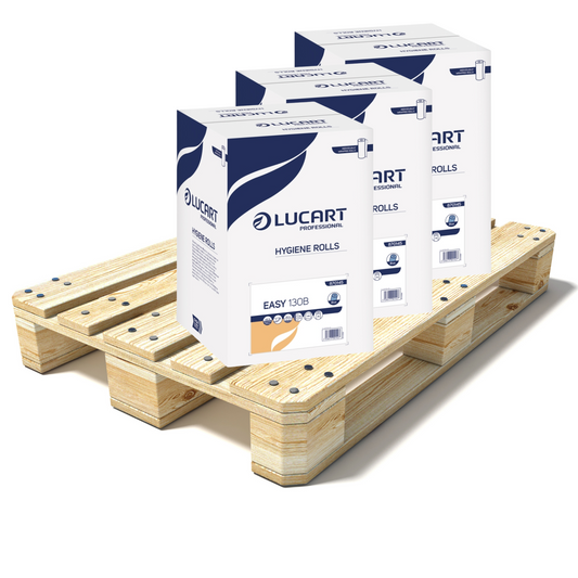 Pallet Lucart Blue Flat Recycled Hygiene Roll 2ply 50m x 250mm 18/case (36 cases) 870145