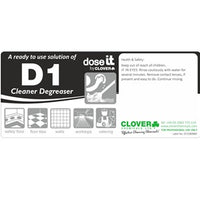 DoseIT D1 Cleaner/Degreaser RTU Label