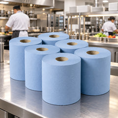 Blue Centrefeed 2ply 16.5cm x 150m (Pack of 6)