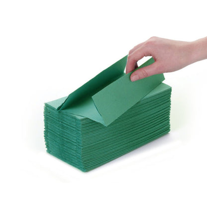 Quattro Green C-Fold 1ply Hand Towel 2880/case (QHTCG1)
