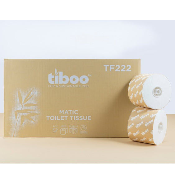 Tiboo Sugarcane Matic Toilet Rolls 88m (36 rolls)
