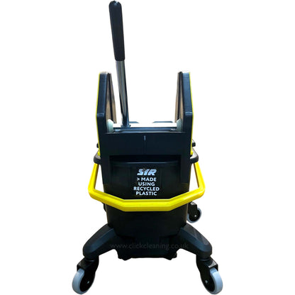 Quattro TC20-R Recycled Plastic Kentucky Bucket & Wringer - Yellow/Black