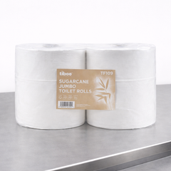 Tiboo Sugarcane Maxi Jumbo Toilet Rolls 6x400m