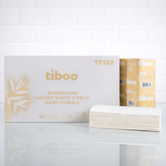 Tiboo White Z-fold 2ply Hand Towel 3000 per case TF192
