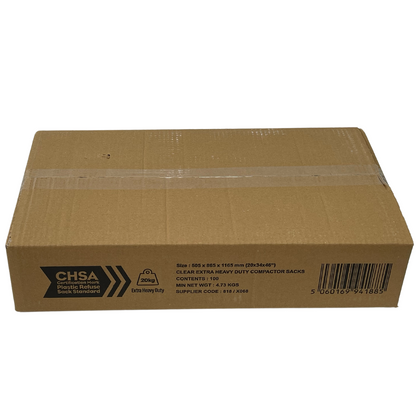 Clear Heavy 20kg Compactor Sacks (pk100)