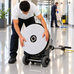 White SYR Sustainable White Polishing Floor Pad