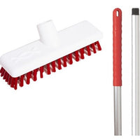Abbey 9" Deck Scrub - Red (complete with handle)