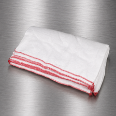 Heavyweight Dishcloths Bleached 45x38cm (Red stitch)