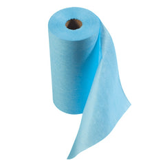 Blue Disposable Microfibre Wipes on a Roll, 125sheet