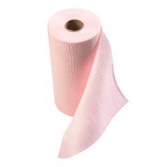 Red/Pink Disposable Microfibre Wipes on a Roll, 125sheet