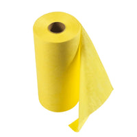 Yellow Disposable Microfibre Wipes on a Roll, 125sheet