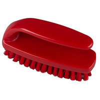 Medium Grippy Nail Brush Red
