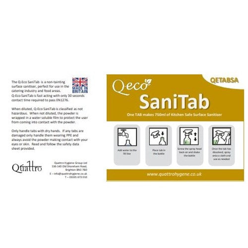 Q-Eco SaniTab Spray Label (RTU)