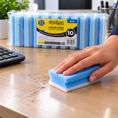 Blue Non-Abrasive Easy-grip Sponge Scourers (pack of 10)