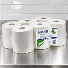 Lucart White Centrefeed Rolls 2ply Flat Sheet 190mm x 180m (Pack of 6) 852502