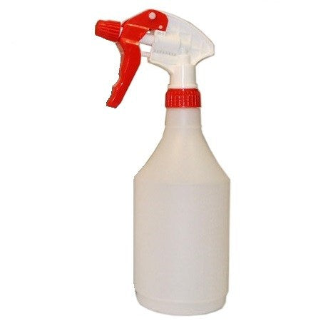 Red Trigger Spray and 750ml Clear Bottle | Click Cleaning UK