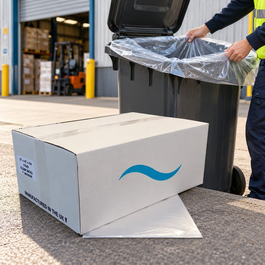 Clear Heavy Duty Wheelie Bin Liners (pk100)