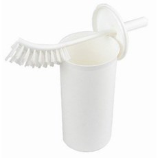 Bent Toilet Brush and Enclosed Holder