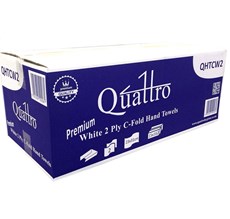Quattro Premium 2 ply C-fold Hand Towels