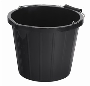 Large Black Bucket 14litre