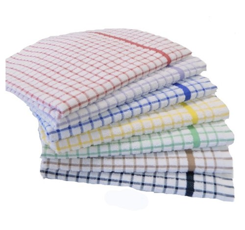 Checked Terry Tea Towels (pack of 10)