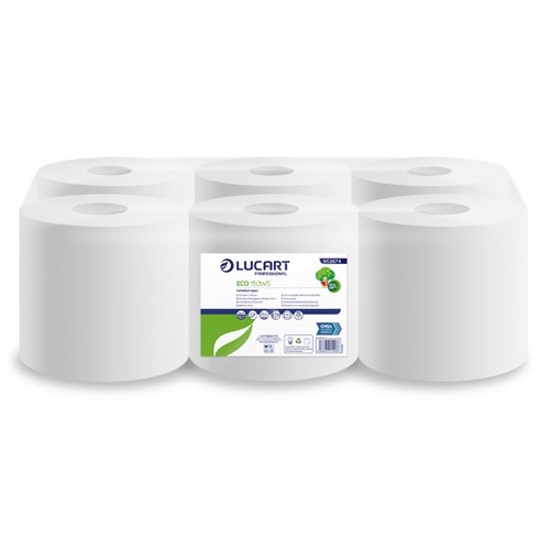 Lucart White Centrefeed 166mm x 150m (Pack of 6)