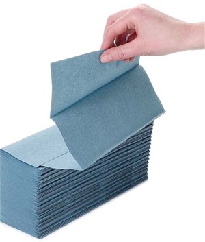 Blue Z-Fold 1ply Hand Towels (15x200 towels)