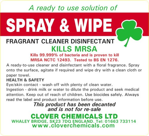Spray & Wipe Trigger Spray Label (RTU)