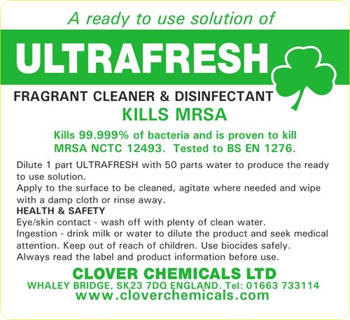 Ultrafresh Trigger Spray Label (RTU)