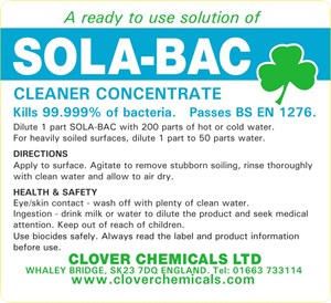 Sola-Bac Trigger Spray Label (RTU)