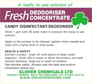Fresh Deodoriser Concentrate Label (RTU)