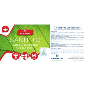 Green'R Sanit +C Washroom Cleaner Trigger Spray Label (RTU)