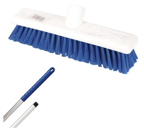Abbey 12" Soft Broom - Blue (complete with handle)