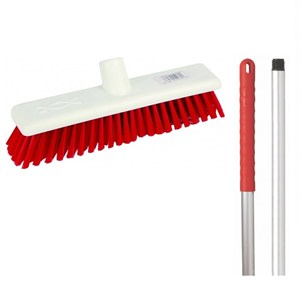 Abbey 12" Soft Broom - Red (complete with handle)
