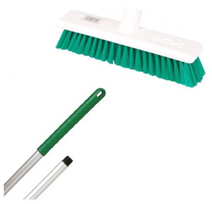 Abbey 12" Soft Broom - Green (complete with handle)