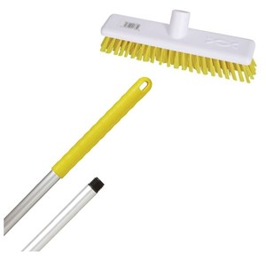 Abbey 9" Deck Scrub - Yellow (complete with handle)