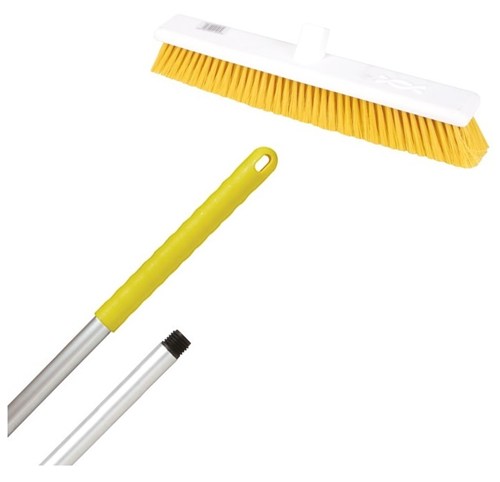 Abbey 18" Soft Broom - Yellow (complete with handle)
