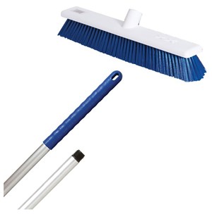 Abbey 18" Soft Broom - Blue (complete with handle)
