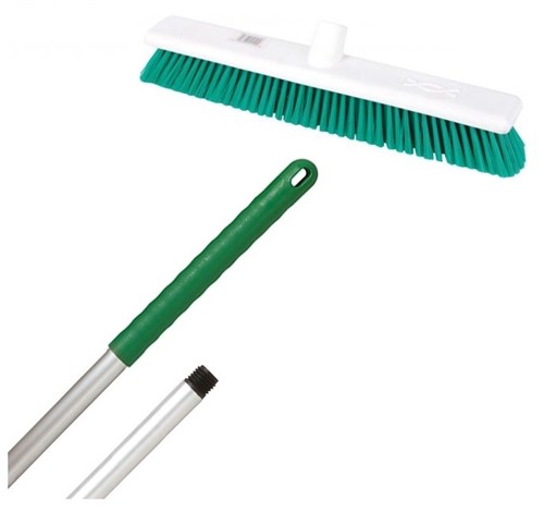 Abbey 18" Soft Broom - Green (complete with handle)