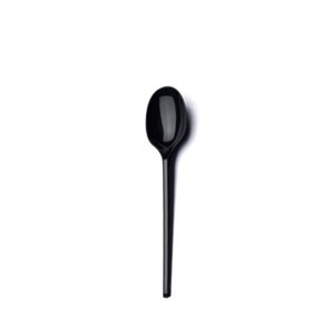 Black Plastic Disposable Tea Spoons